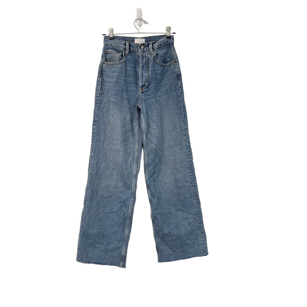 Boyish By Her Womens Blue Charley Raw Hem Denim Jeans Rio Bravo Button Fly 23